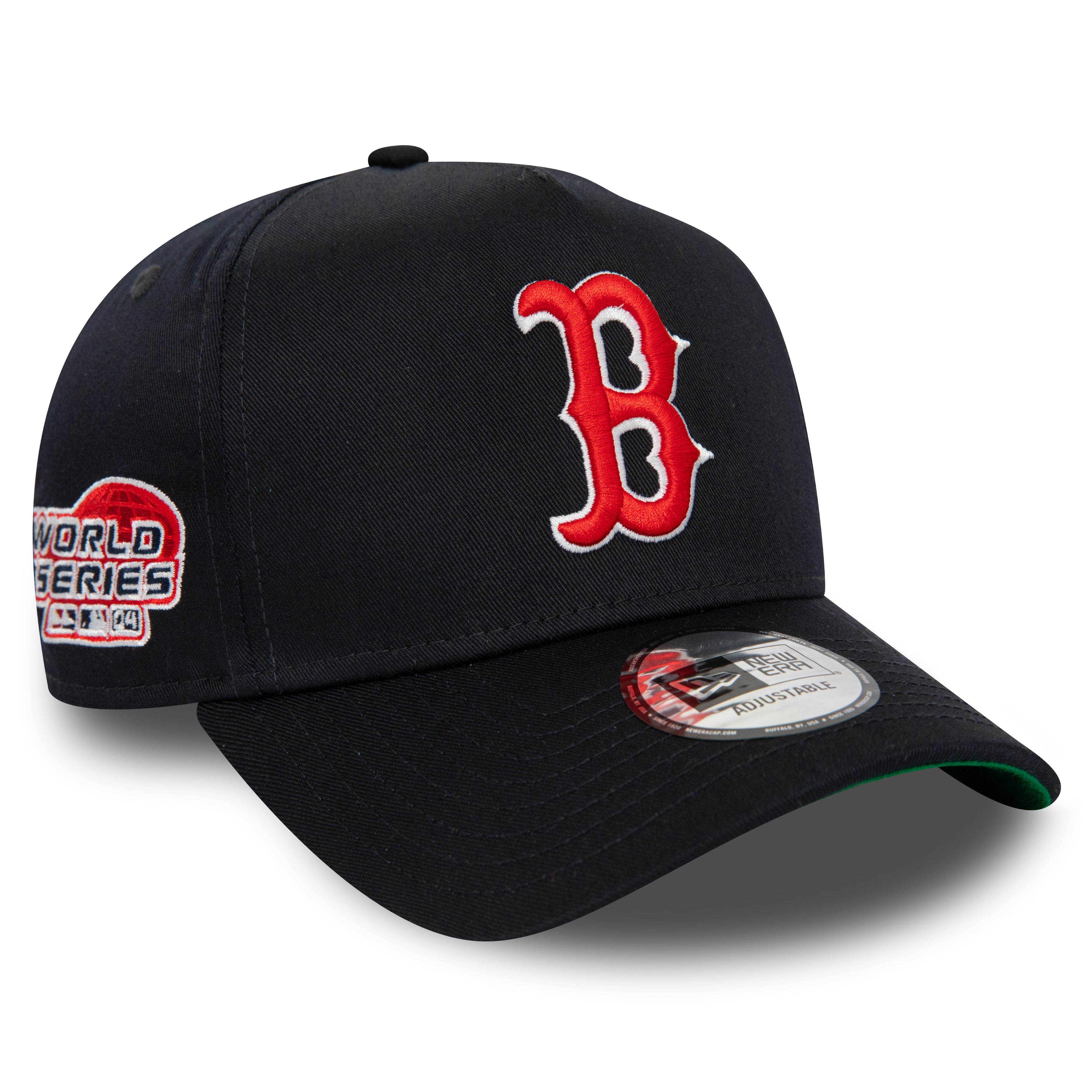 NEW ERA 9FORTY A-FRAME MLB BOSTON RED SOX WORLD SERIES 2004 NAVY / KELLY GREEN UV SNAPBACK CAP