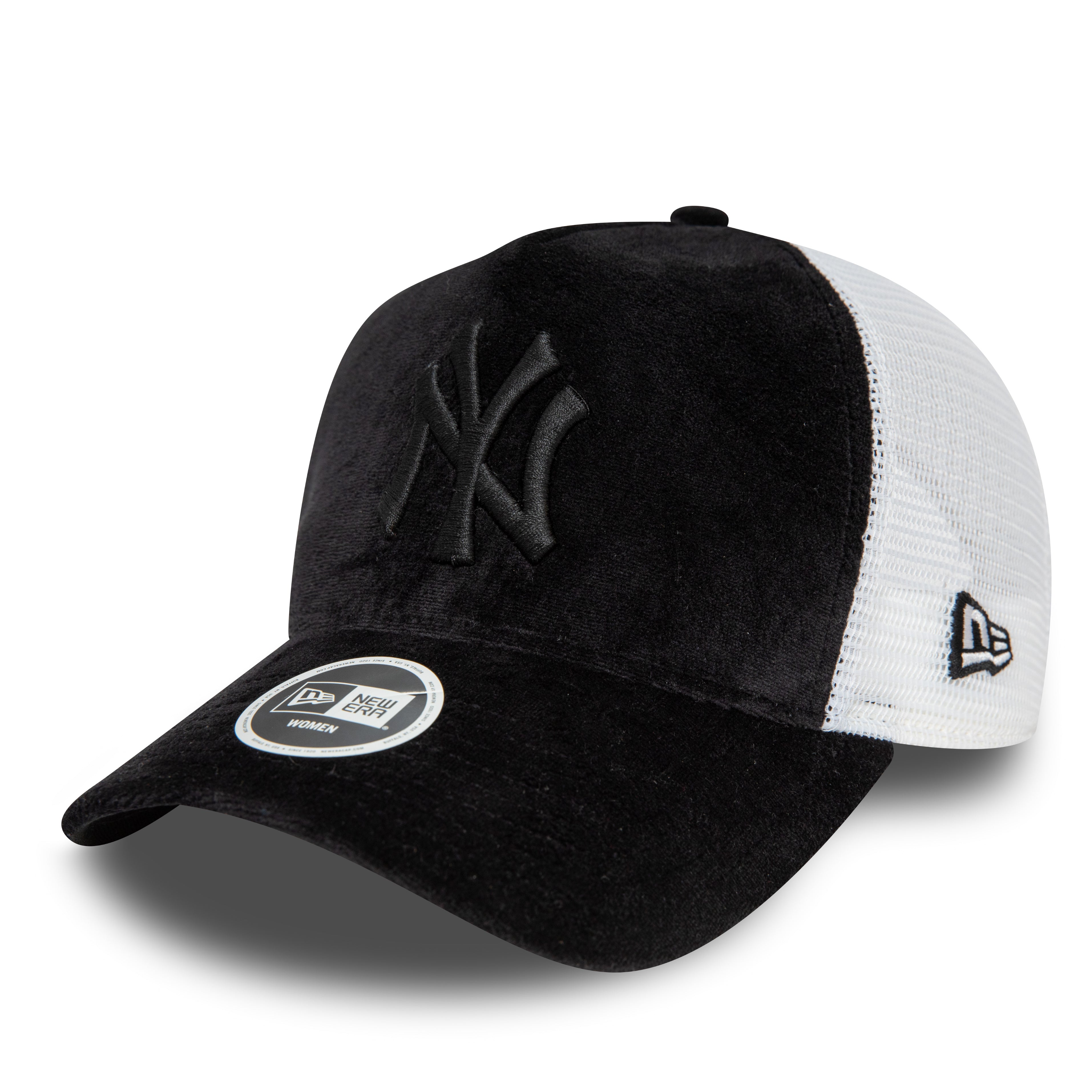NEW ERA WMNS 9FORTY A-FRAME MLB NEW YORK YANKEES BLACK VELOUR CAP