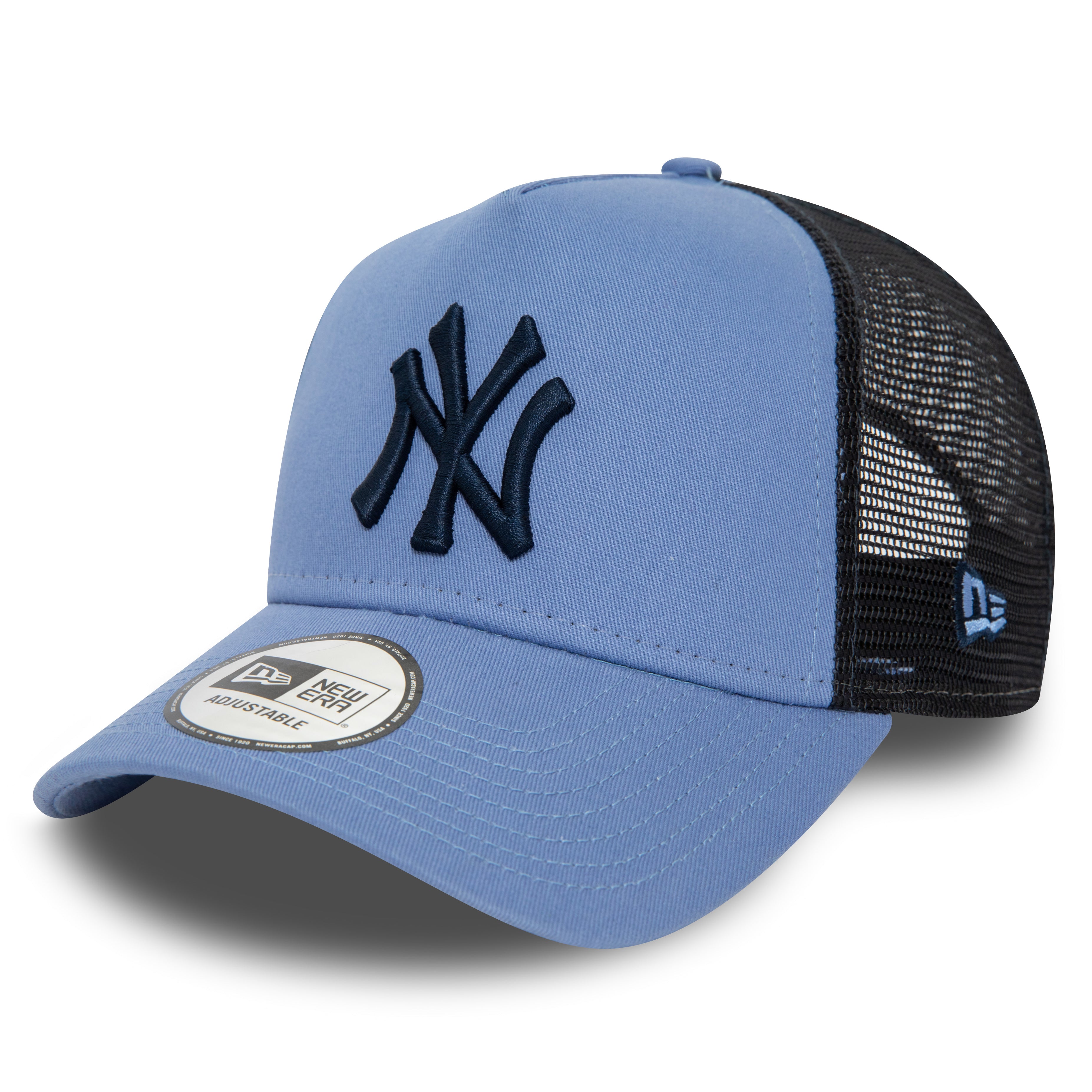 NEW ERA 9FORTY MLB LEAGUE ESSENTIAL NEW YORK YANKEES A-FRAME MED BLUE TRUCKER