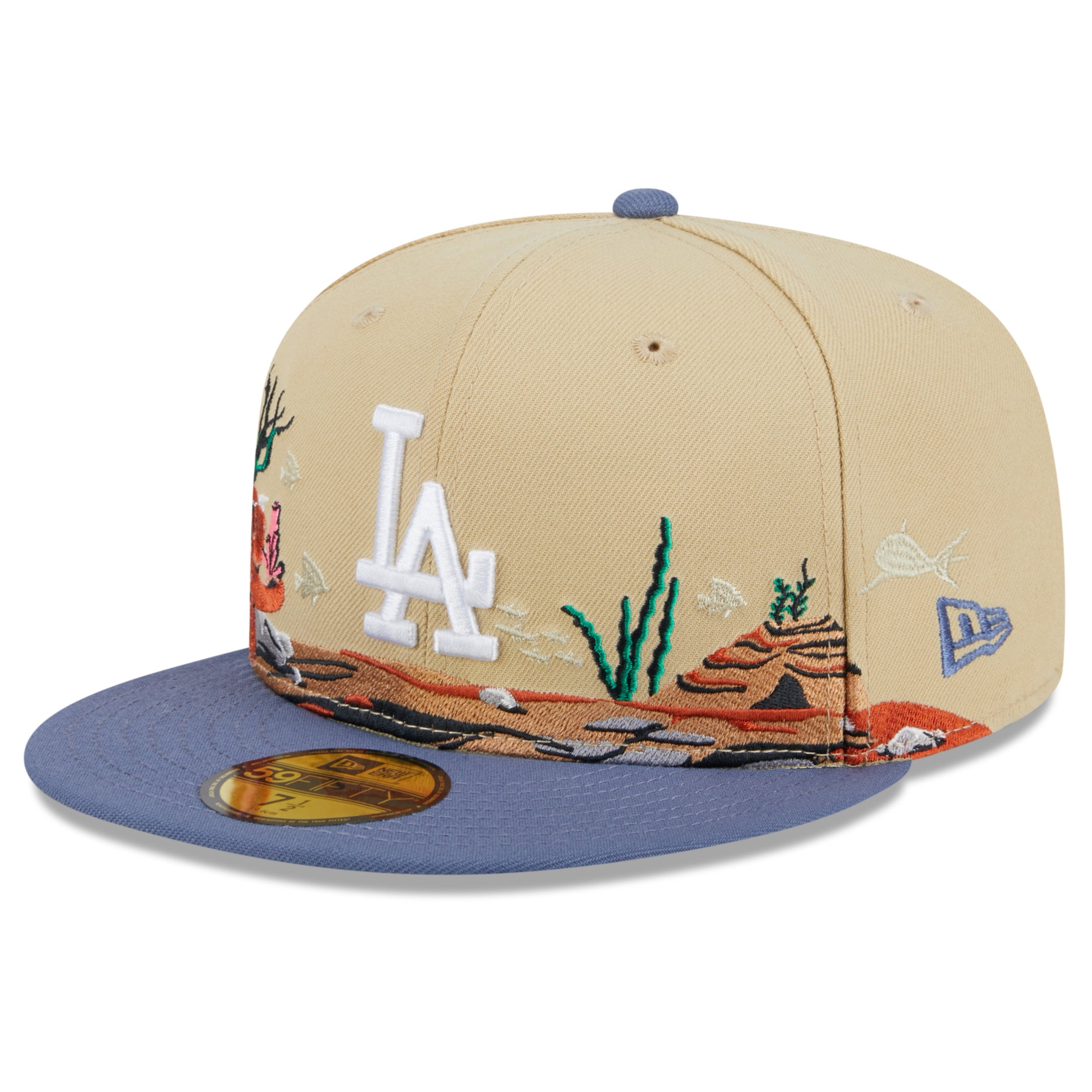 NEW ERA 59FIFTY MLB LOS ANGELES DODGERS TEAM LANDSCAPE TWO TONE / GREY UV FITTED CAP
