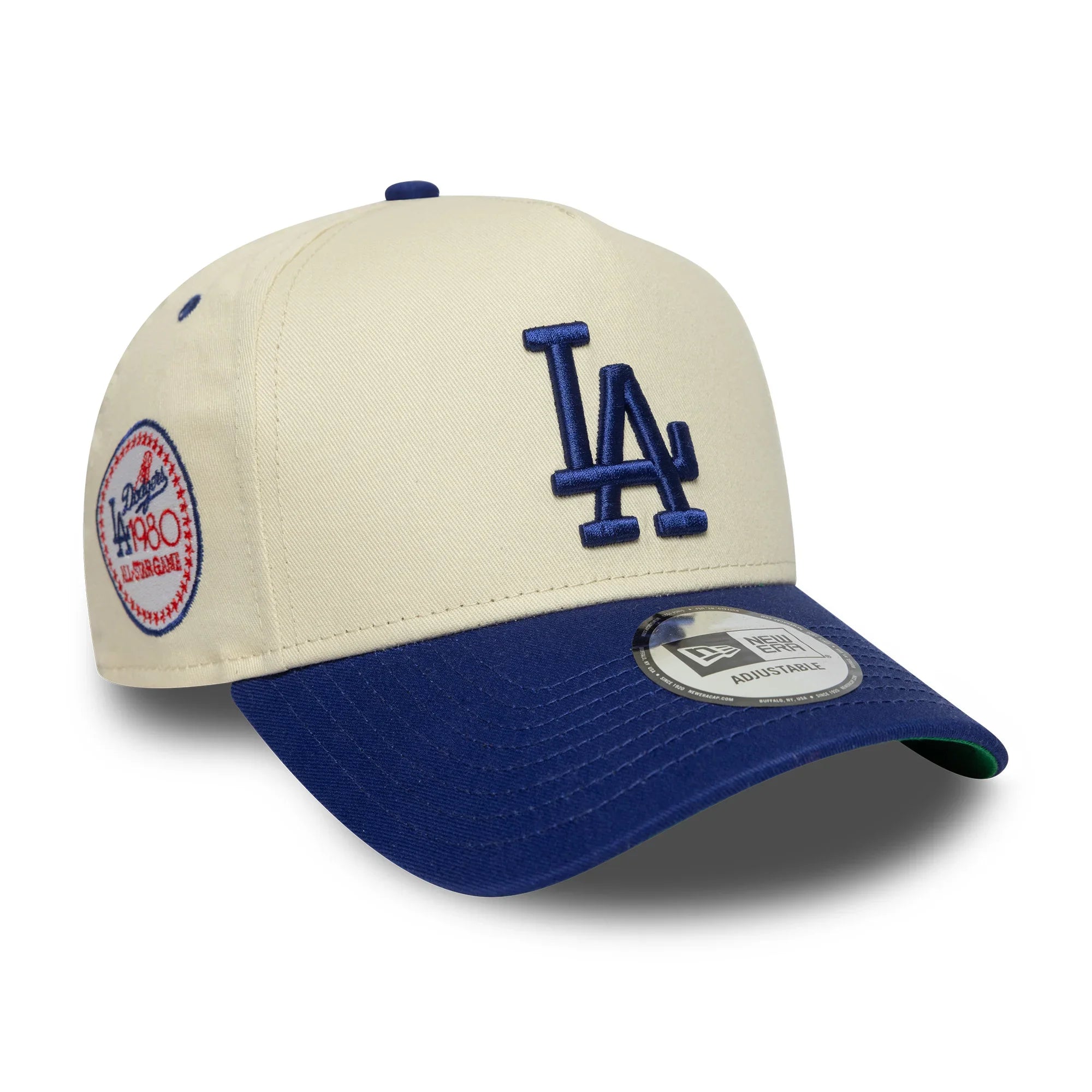 LOS ANGELES DODGERS MLB CAP BEIGE GREEN UV NEW ERA 9FORTY A-FRAME