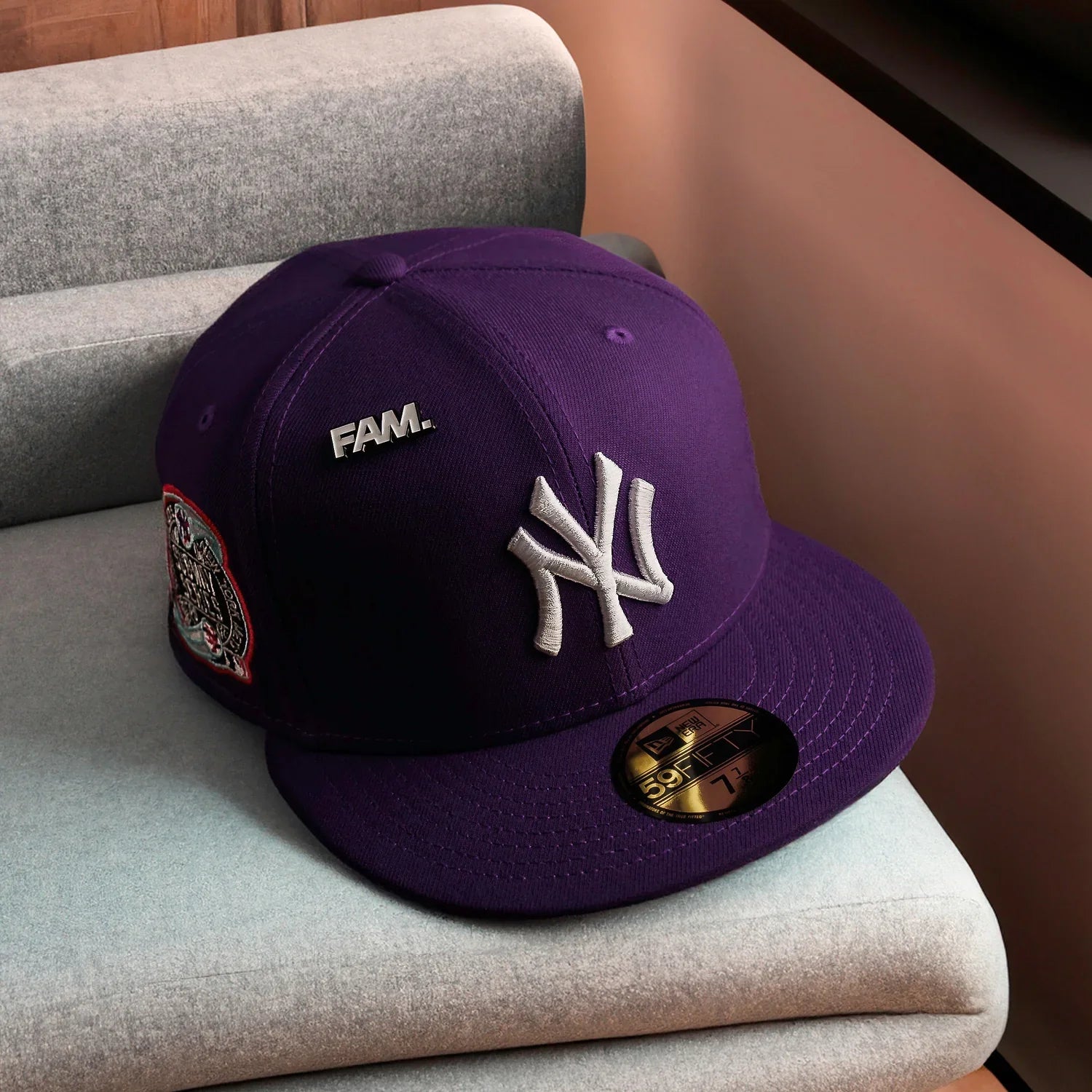 NEW YORK YANKEES MLB PURPLE BLUE UV NEW ERA 59FIFTY FITTED CAP