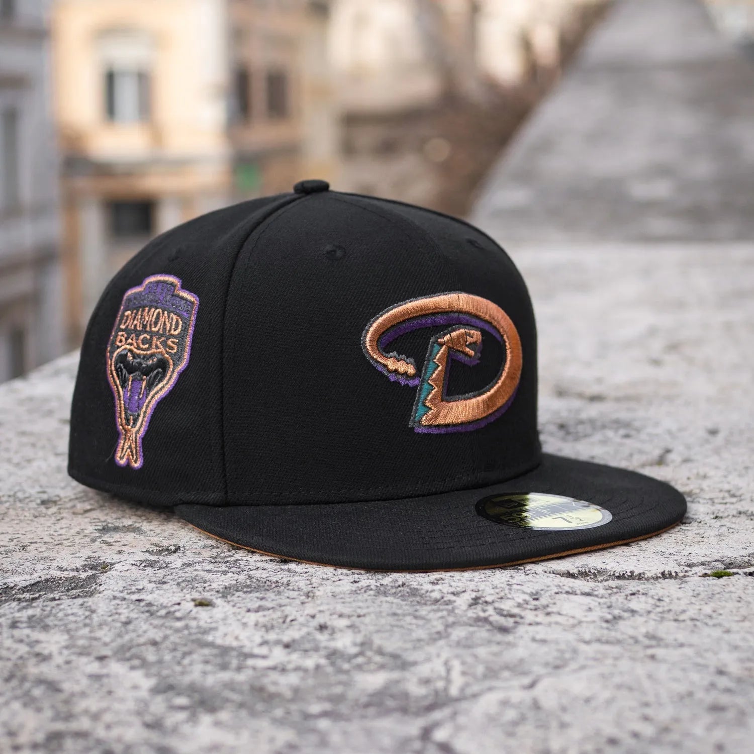 Arizona Diamondbacks Black Fitted Hat With Pink Brim NEW ERA