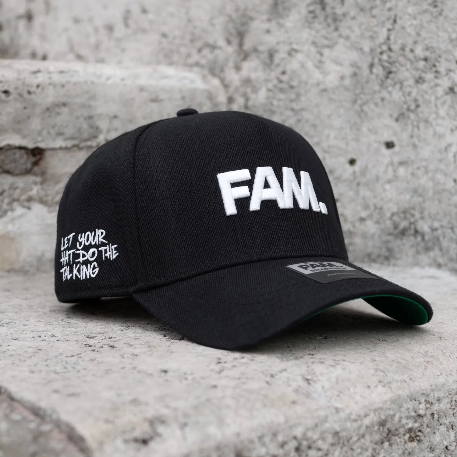 CORE BLACK SNAPBACK /GREEN UV1