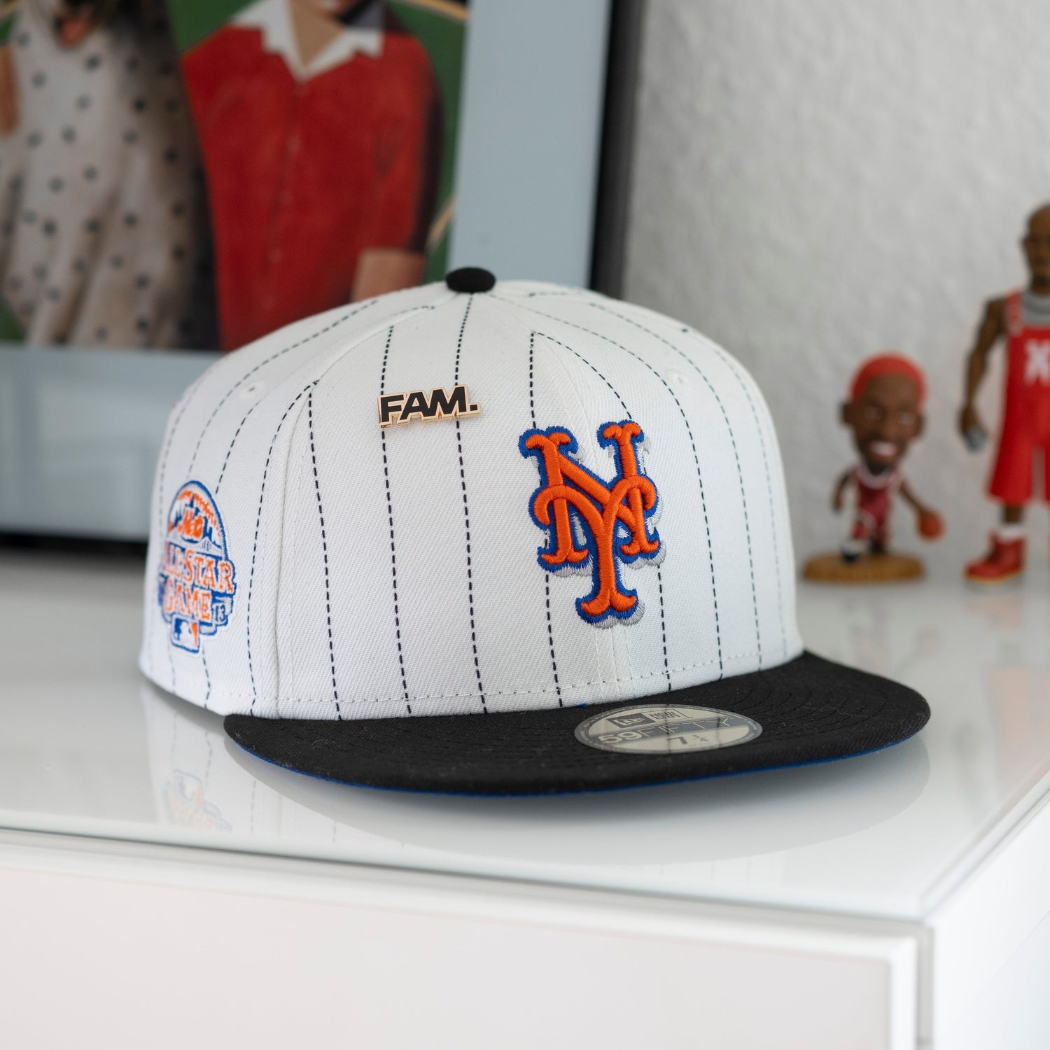 NEW ERA 59FIFTY MLB NEW YORK METS ALL STAR GAME 2013 STRIPED TWO TONE / BLUE UV FITTED CAP