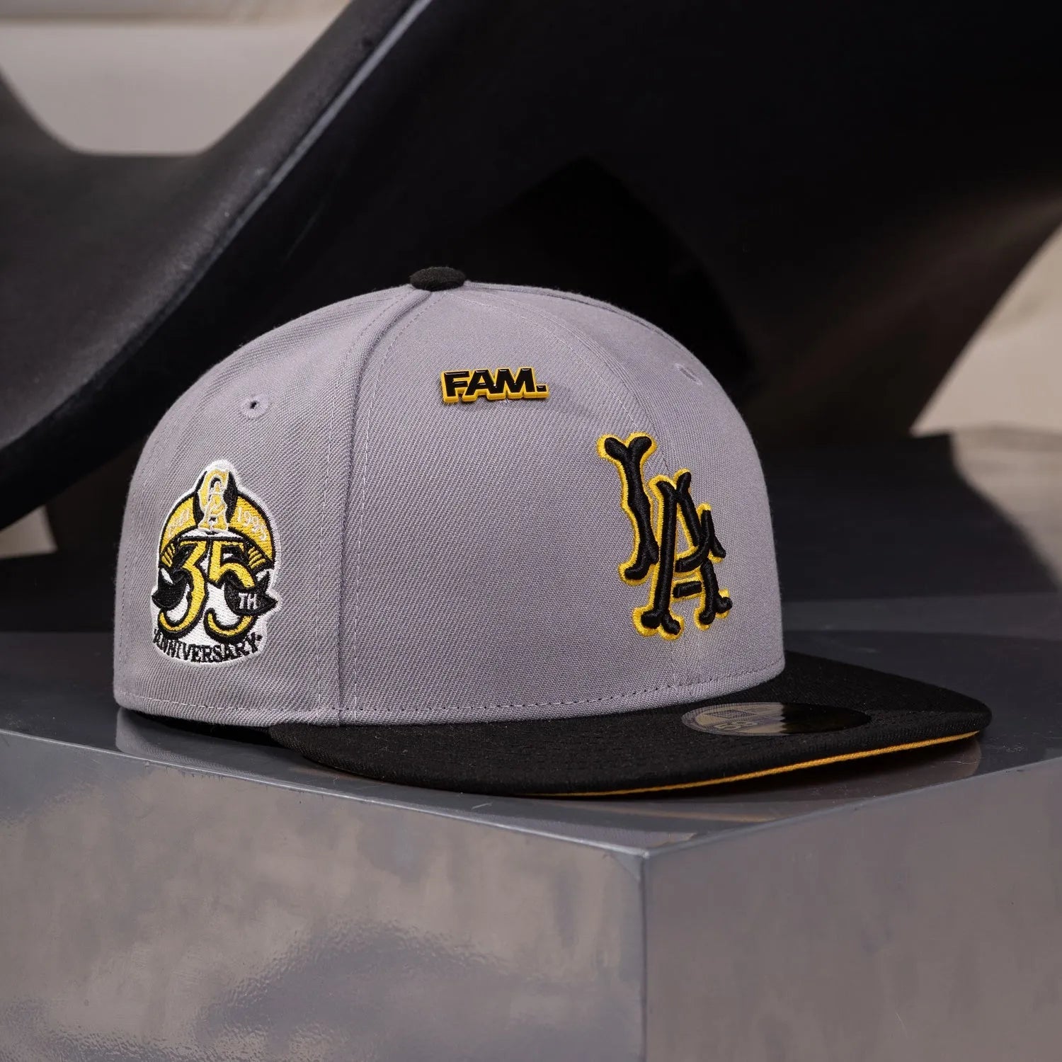 Logo La Angels Fitted Hats Upside Down Logo Baseball Cap Top