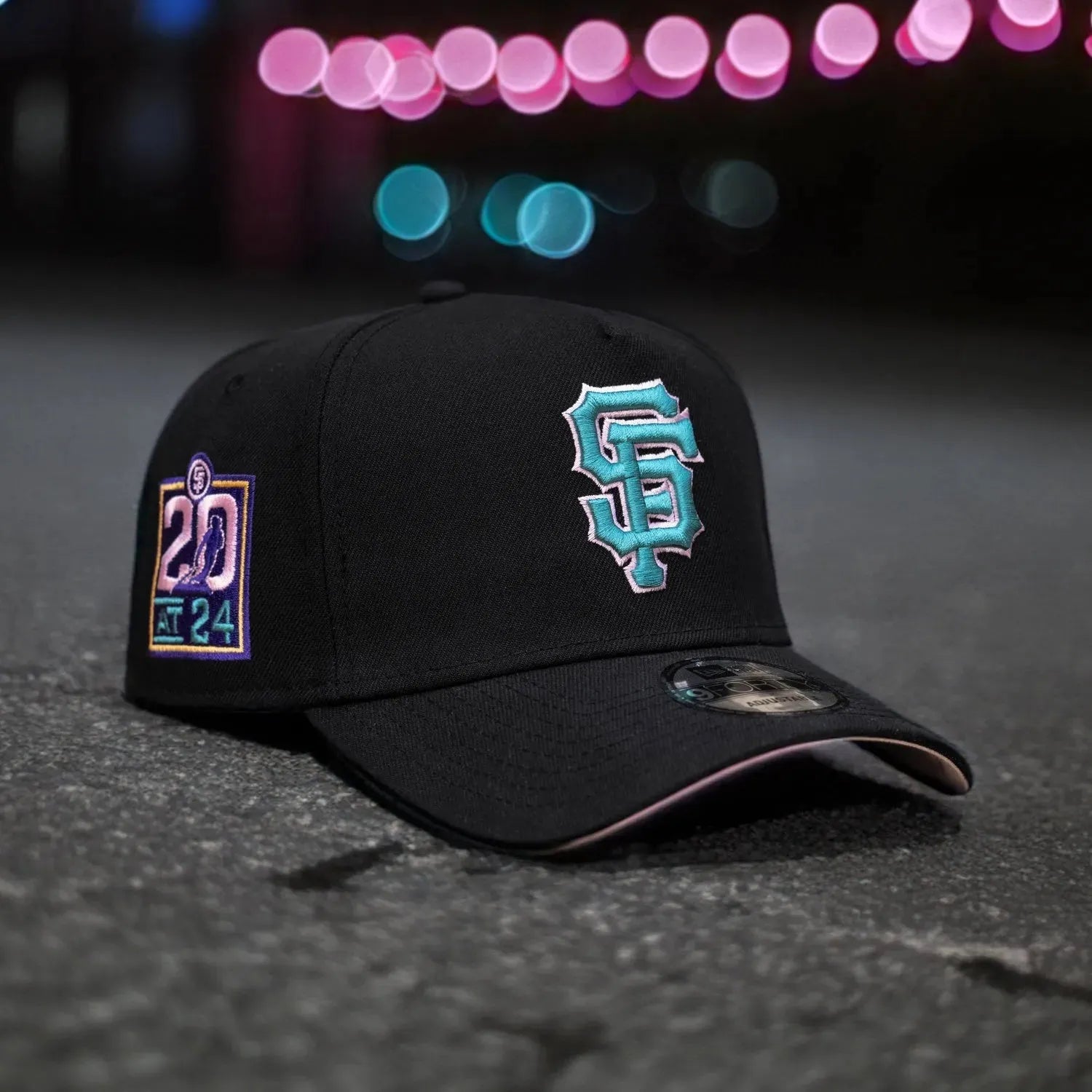 NEW ERA 9FORTY A-FRAME MLB SAN FRANCISCO GIANTS BLACK PINK UV CAP