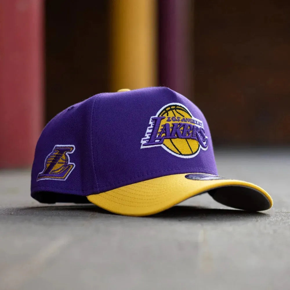 NEW ERA 9FORTY A-FRAME NBA LOS ANGELES LAKERS GREY UV SNAPBACK CAP