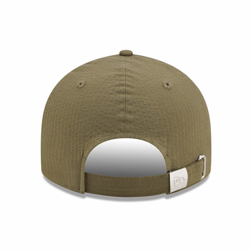 NEW ERA 9FIFTY MLB NEW YORK YANKEES SEERSUCKER OLIVE STRAPBACK CAP