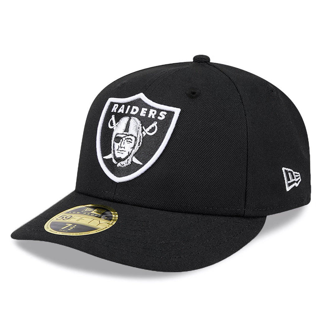 LAS VEGAS RAIDERS NFL BLACK GRAY UV / NEW ERA LOW PROFILE FITTED 59FIF