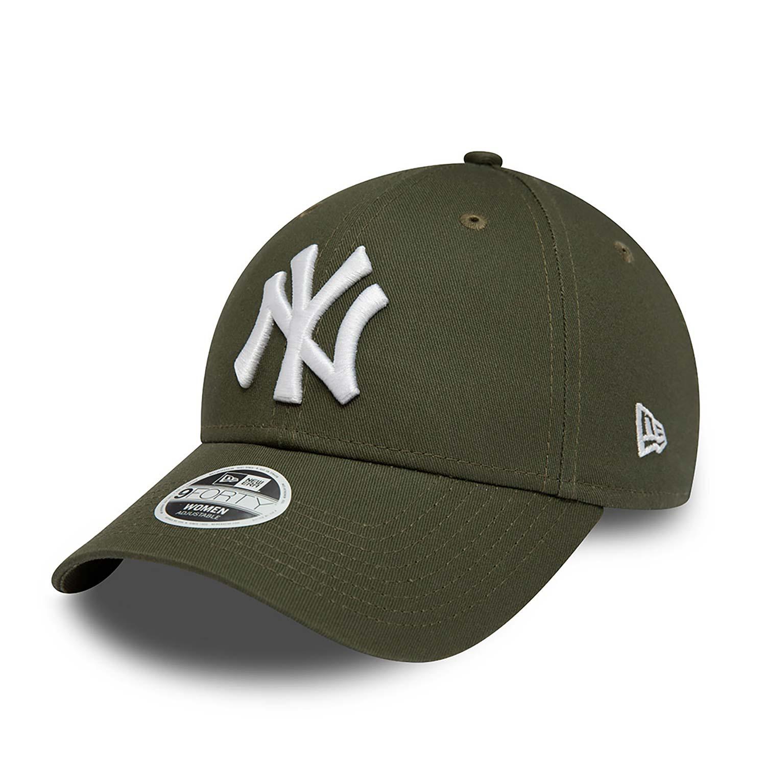 NEW ERA 9FORTY WOMEN MLB NEW YORK YANKEES LEAGUE ESSENTIAL GREEN CAP