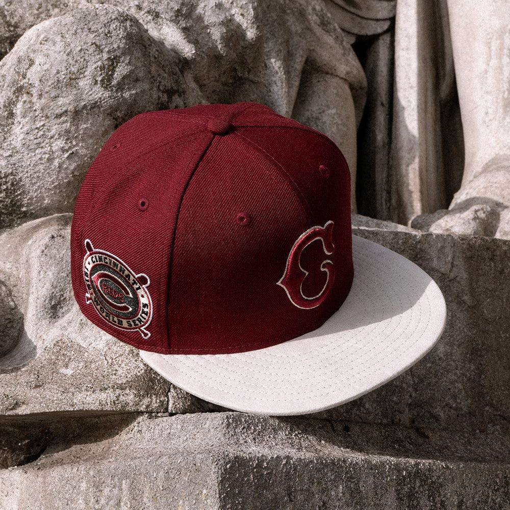 EXCLUSIVE NEW ERA 59FIFTY MLB CINCINNATI REDS WORLD SERIES 1919 SUEDE TWO TONE / KELLY GREEN UV FITTED CAP - FAM