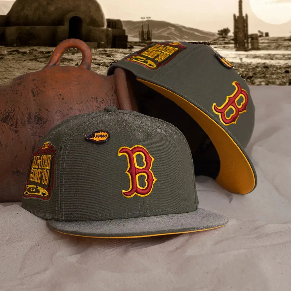 NEW ERA 59FIFTY MLB BOSTON RED SOX OLIVE YELLOW UV FITTED CAP