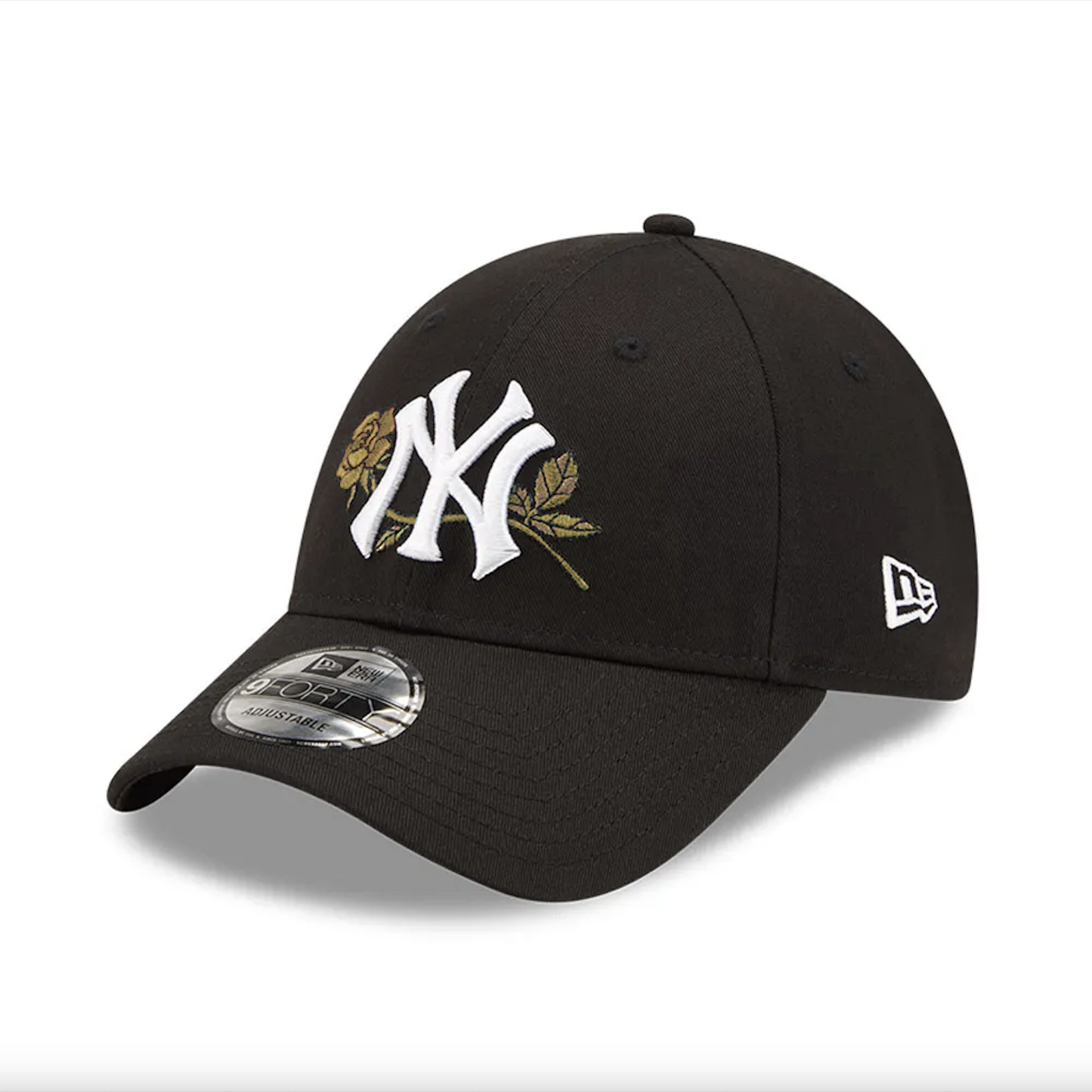 NEW ERA 9FORTY MLB NEW YORK YANKEES FLORAL COTTON BLACK CAP