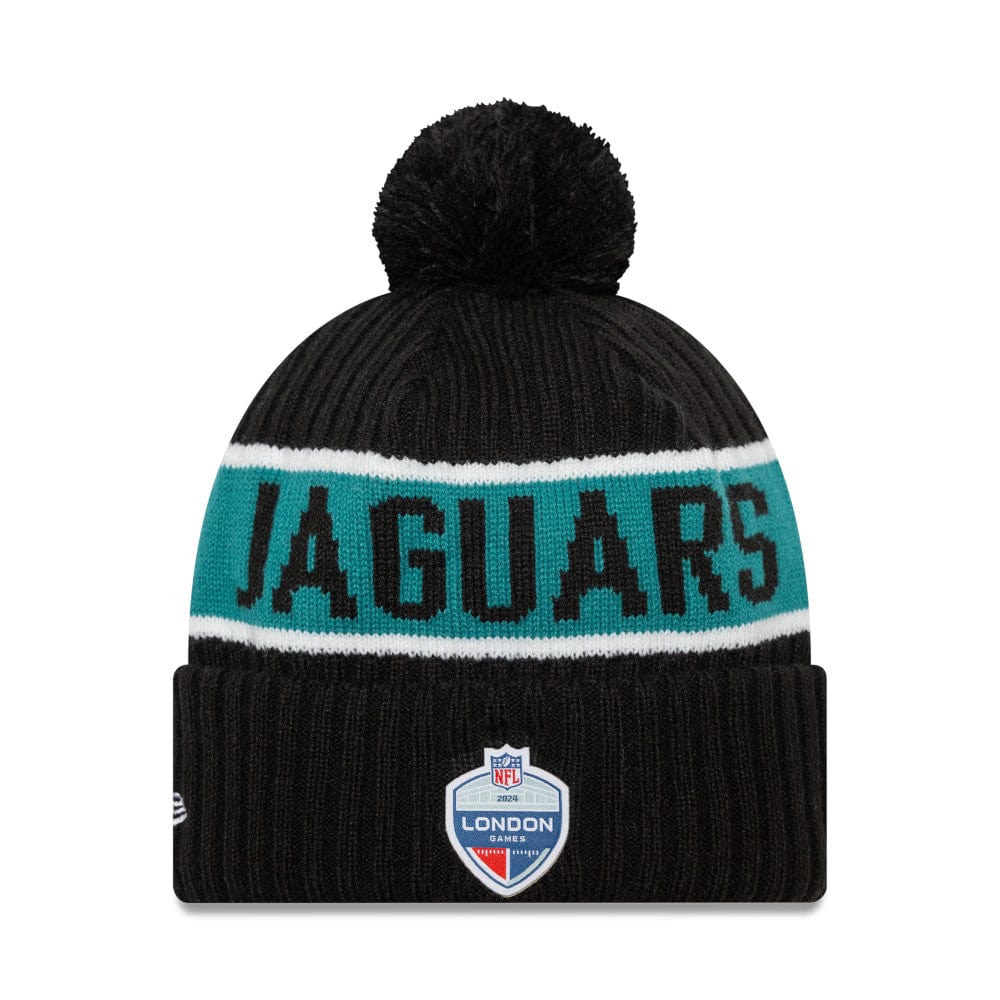 JACKSONVILLE JAGUARS NFL BLACK TURQUOISE / NEW ERA BLACK BEANIE KNIT