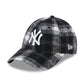 NEW ERA 9FORTY WOMEN MLB NEW YORK YANKEES PLAID BLACK CAP