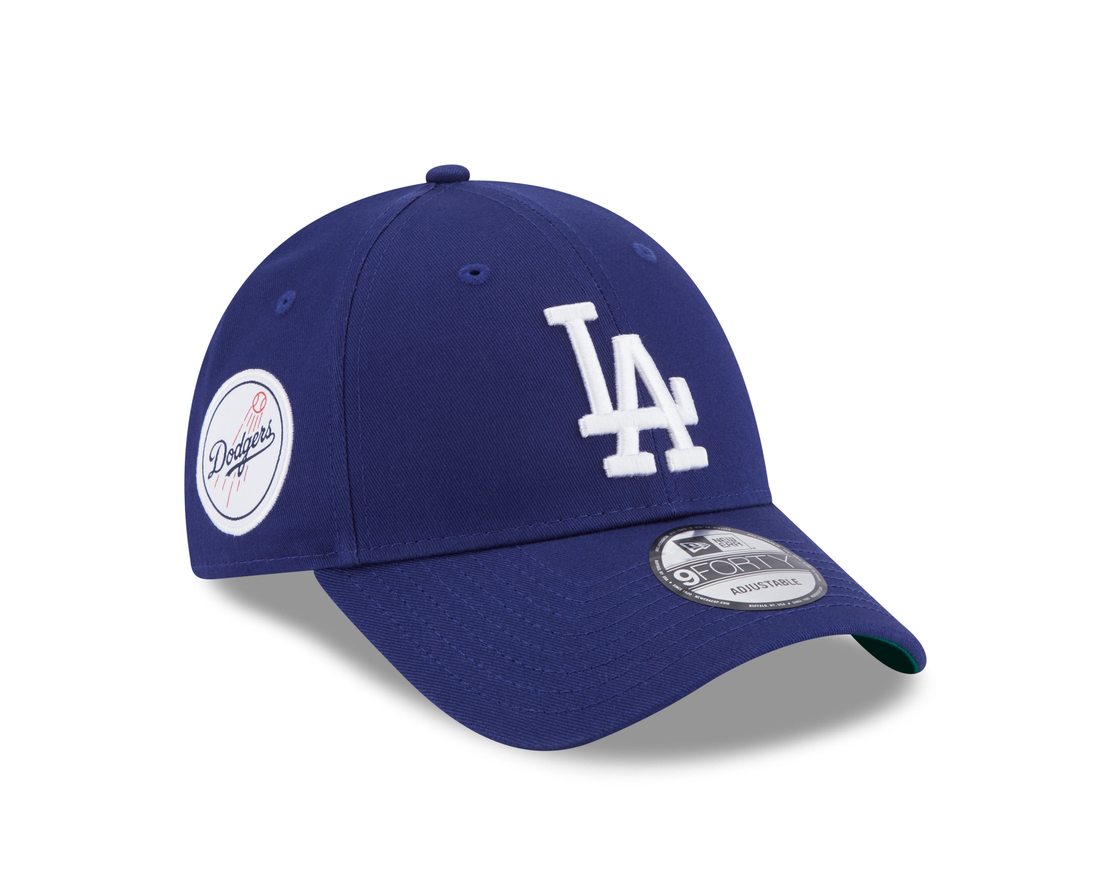 NEW ERA 9FORTY LOS ANGELES DODGERS TEAM SIDE PATCH BLUE / KELLY GREEN CAP