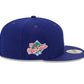 NEW ERA 59FIFTY MLB LOS ANGELES DODGERS REVERSE LOGO WORLD SERIES 1988 BLUE / GREY UV FITTED CAP