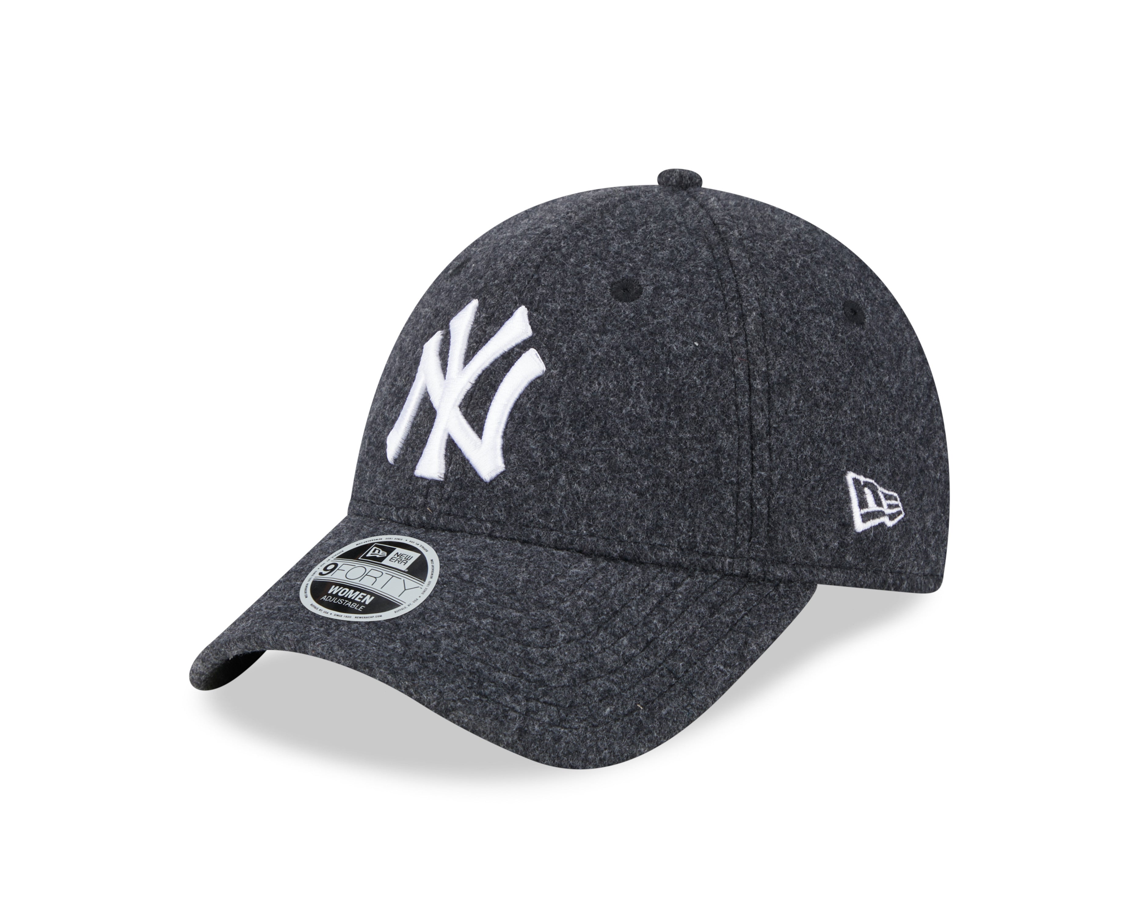 NEW ERA 9FORTY WOMEN MLB NEW YORK YANKEES FLEECE BLACK CAP
