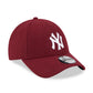 NEW ERA 9FORTY MLB NEW YORK YANKEES MELTON WOOL RED CAP