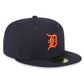 NEW ERA 59FIFTY MLB LEAGUE ESSENTIAL DETROIT TIGERS TEAM NAVY FITTED CAP