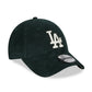 NEW ERA 9FORTY MLB LOS ANGELES DODGERS WIDE CORD DARK GREEN CAP