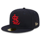 NEW ERA 59FIFTY MLB ST. LOUIS CARDINALS WORLD SERIES 1942 NAVY / GREEN UV FITTED CAP