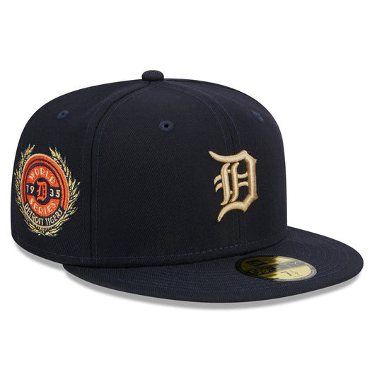 NEW ERA 59FIFTY MLB DETROIT TIGERS WORLD SERIES 1935 NAVY / GREEN UV FITTED CAP