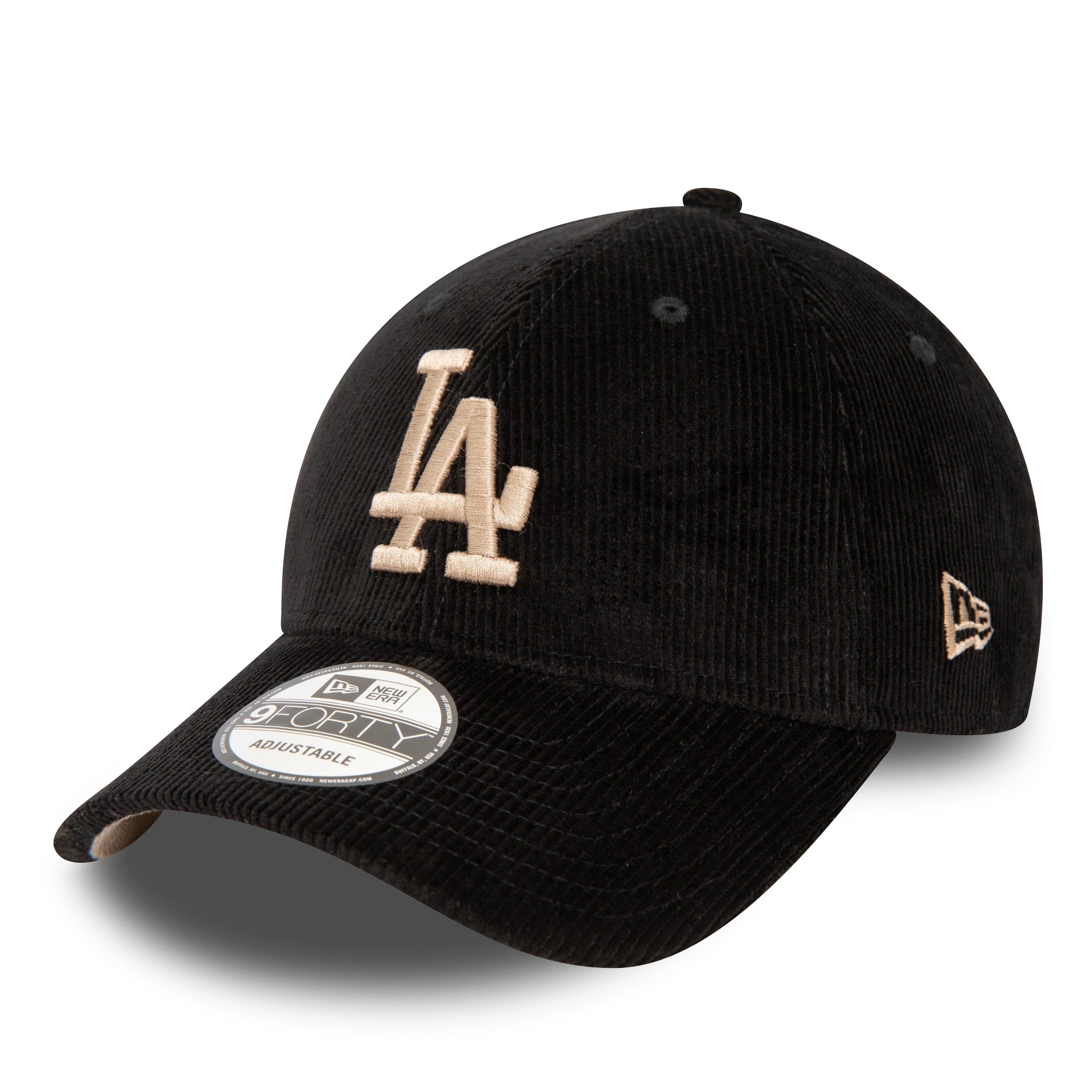 NEW ERA 9FORTY MLB LOS ANGELES DODGERS CORD BLACK CAP