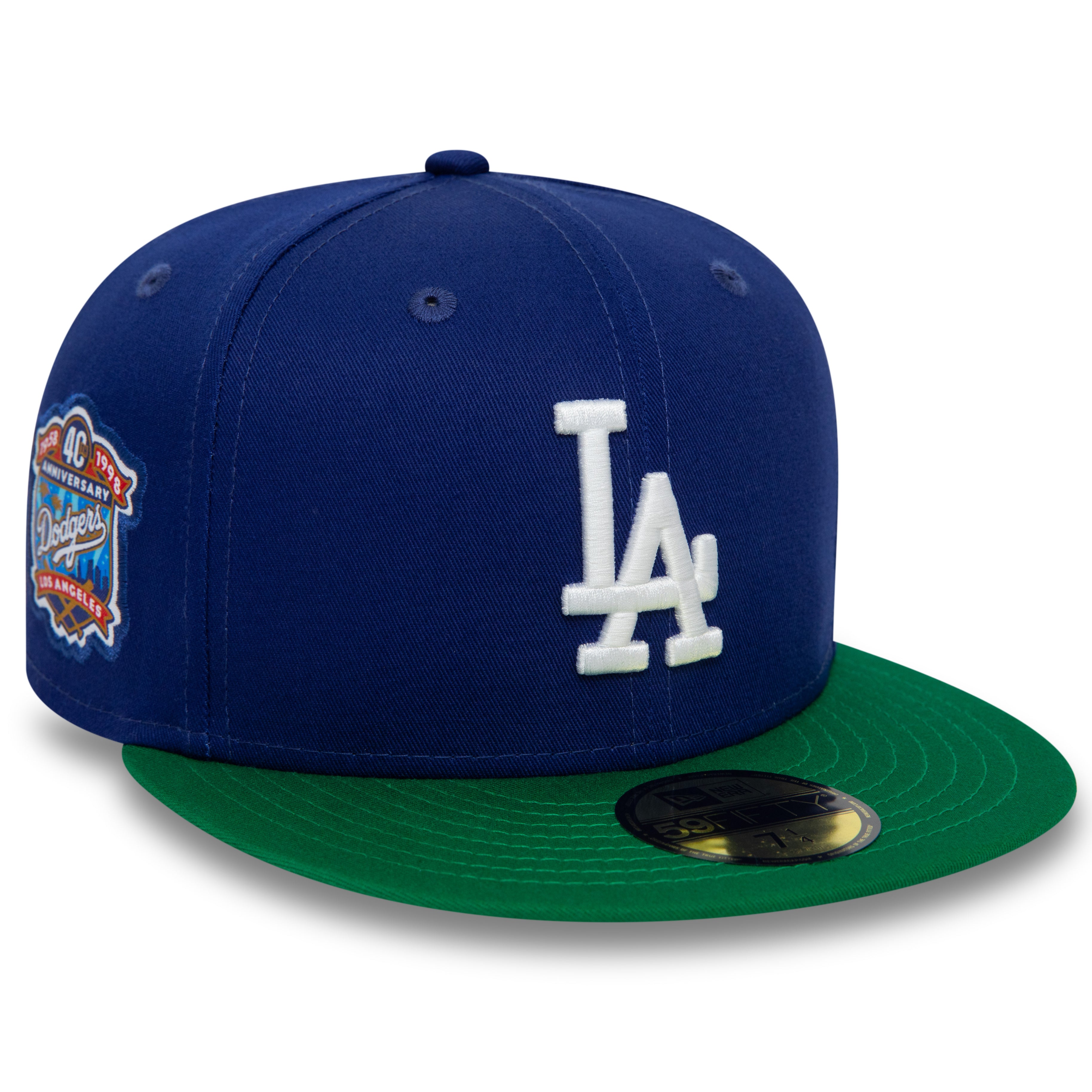 NEW ERA 59FIFTY MLB LOS ANGELES DODGERS 40TH ANNIVERSARY TWO TONE / KELLY GREEN UV FITTED CAP