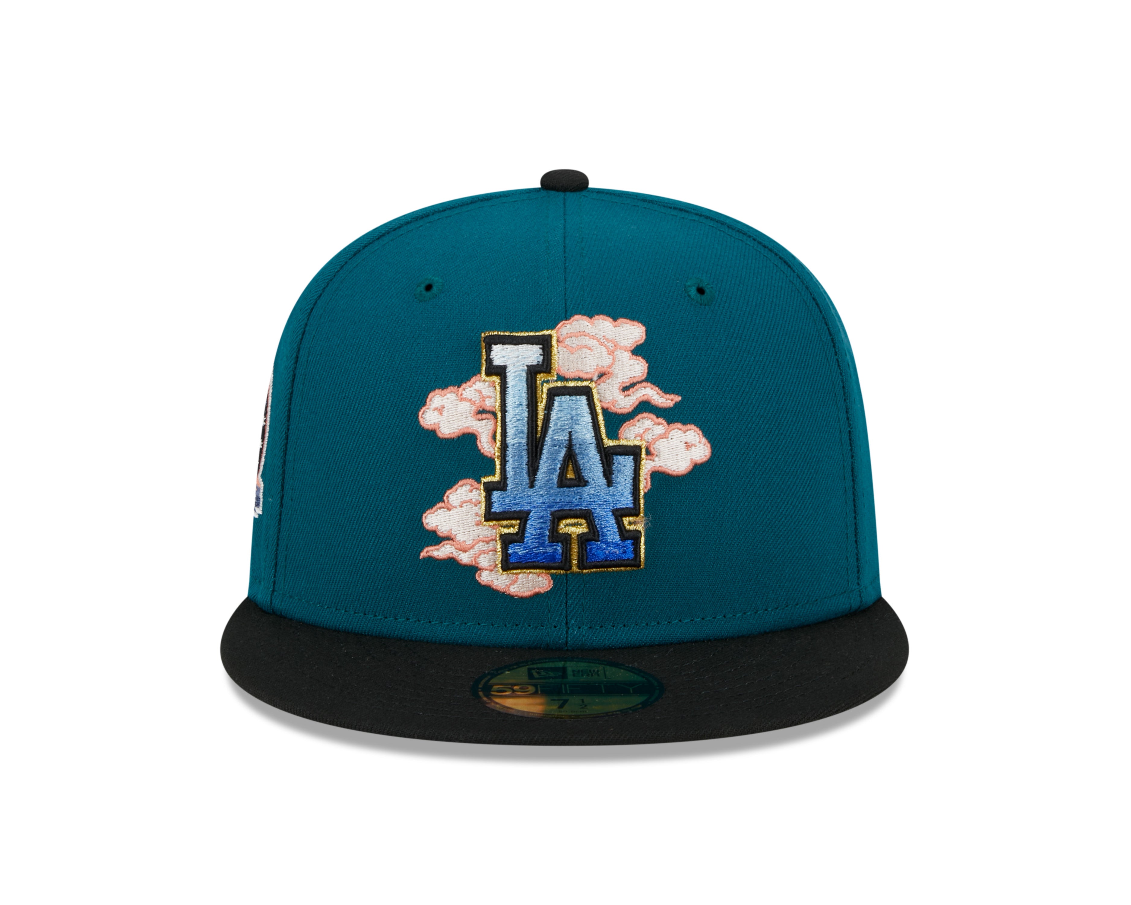 NEW ERA 59FIFTY MLB LOS ANGELES DODGERS CLOUD SPIRAL 60TH ANNIVERSARY TWO TONE / GREY UV FITTED CAP
