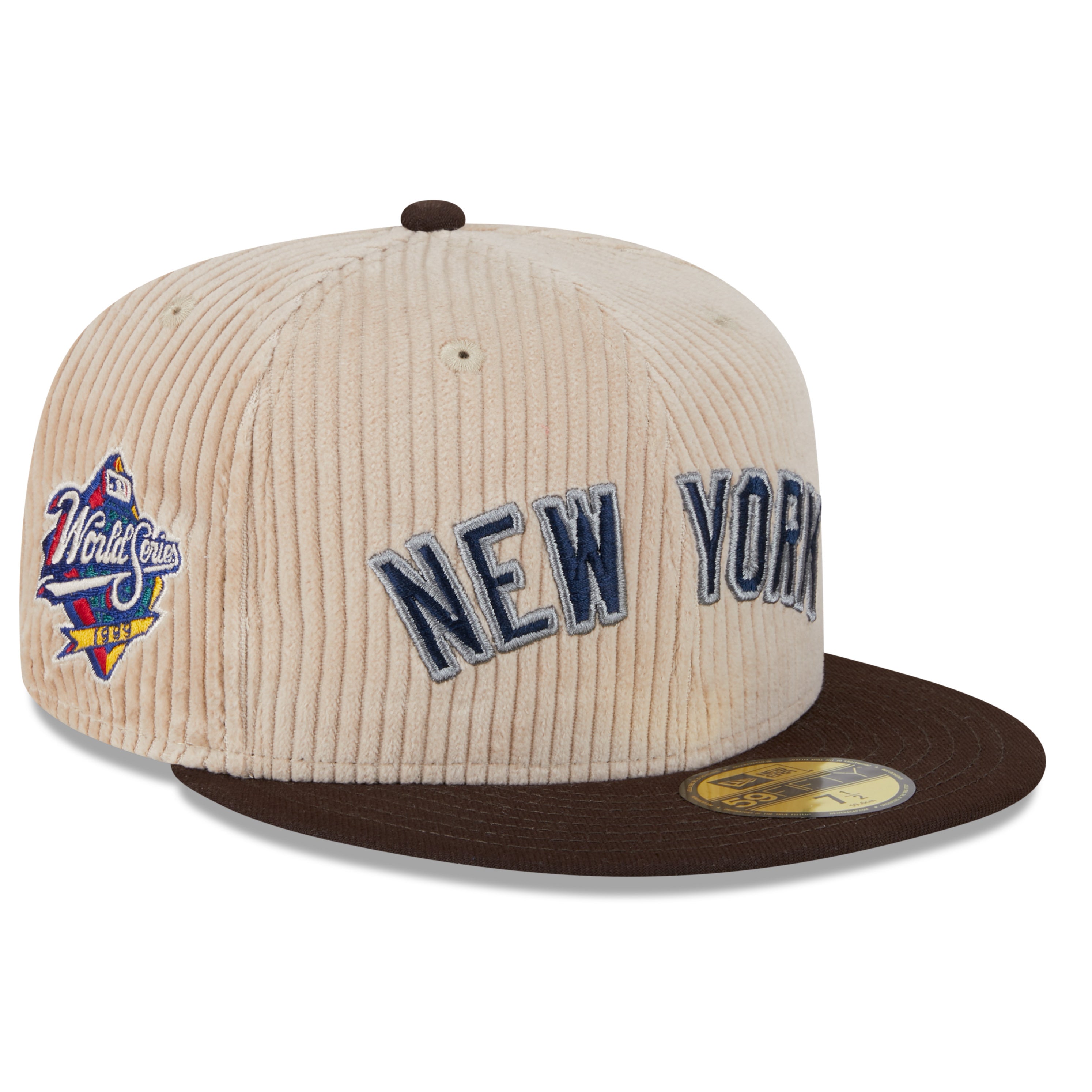 NEW ERA 59FIFTY MLB NEW YORK YANKEES FALL CORD WORLD SERIES 1999 TWO TONE / DARK GREEN UV FITTED CAP