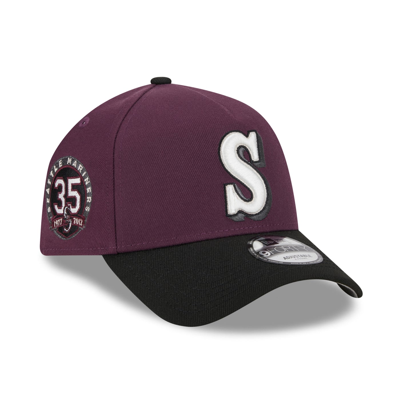 NEW ERA 9FORTY A-FRAME MLB SEATTLE MARINERS 35TH ANNIVERSARY TWO TONE / GREY UV SNAPBACK CAP