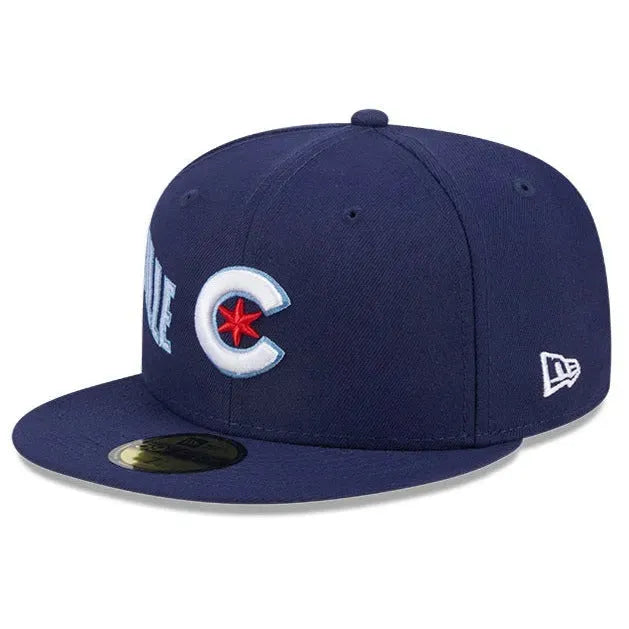 NEW ERA 59FIFTY MLB CHICAGO CUBS CITYCON NAVY GREY UV FITTED CAP