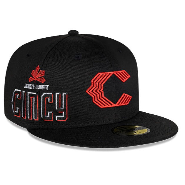 NEW ERA 59FIFTY MLB CINCINNATI REDS CITYCON BLACK / GREY UV FITTED CAP