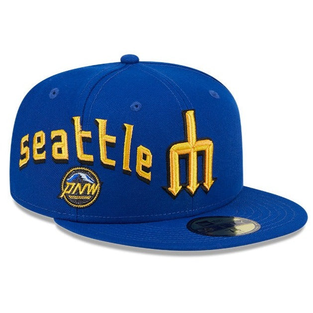 NEW ERA 59FIFTY MLB SEATTLE MARINERS CITYCON BLUE / GREY UV FITTED CAP