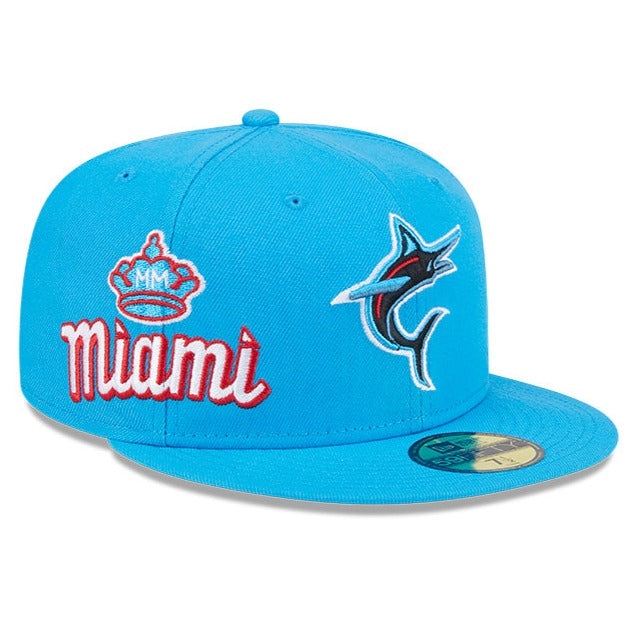 NEW ERA 59FIFTY MLB MIAMI MARLINS CITYCON BLUE / GREY UV FITTED CAP