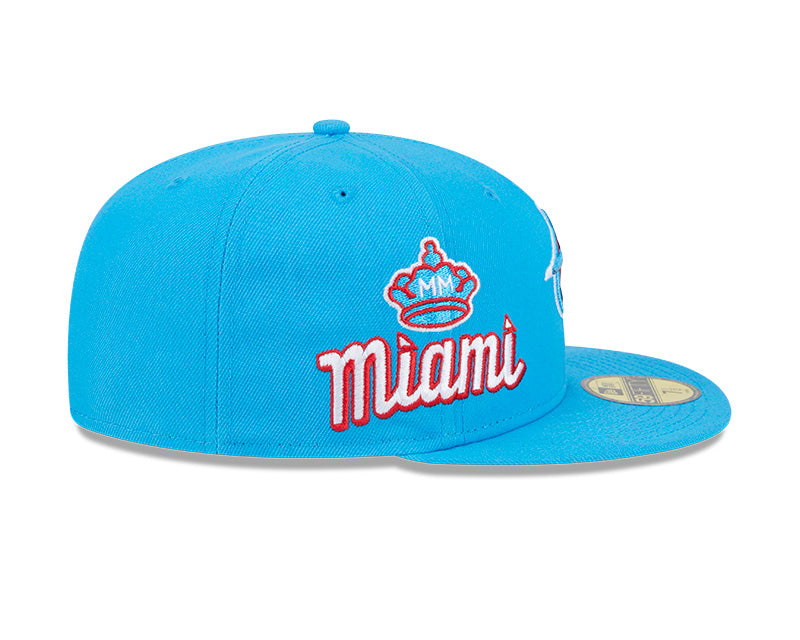 NEW ERA 59FIFTY MLB MIAMI MARLINS CITYCON BLUE / GREY UV FITTED CAP