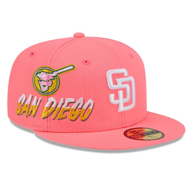 NEW ERA 59FIFTY MLB SAN DIEGO PADRES CITYCON PINK / GREY UV FITTED CAP