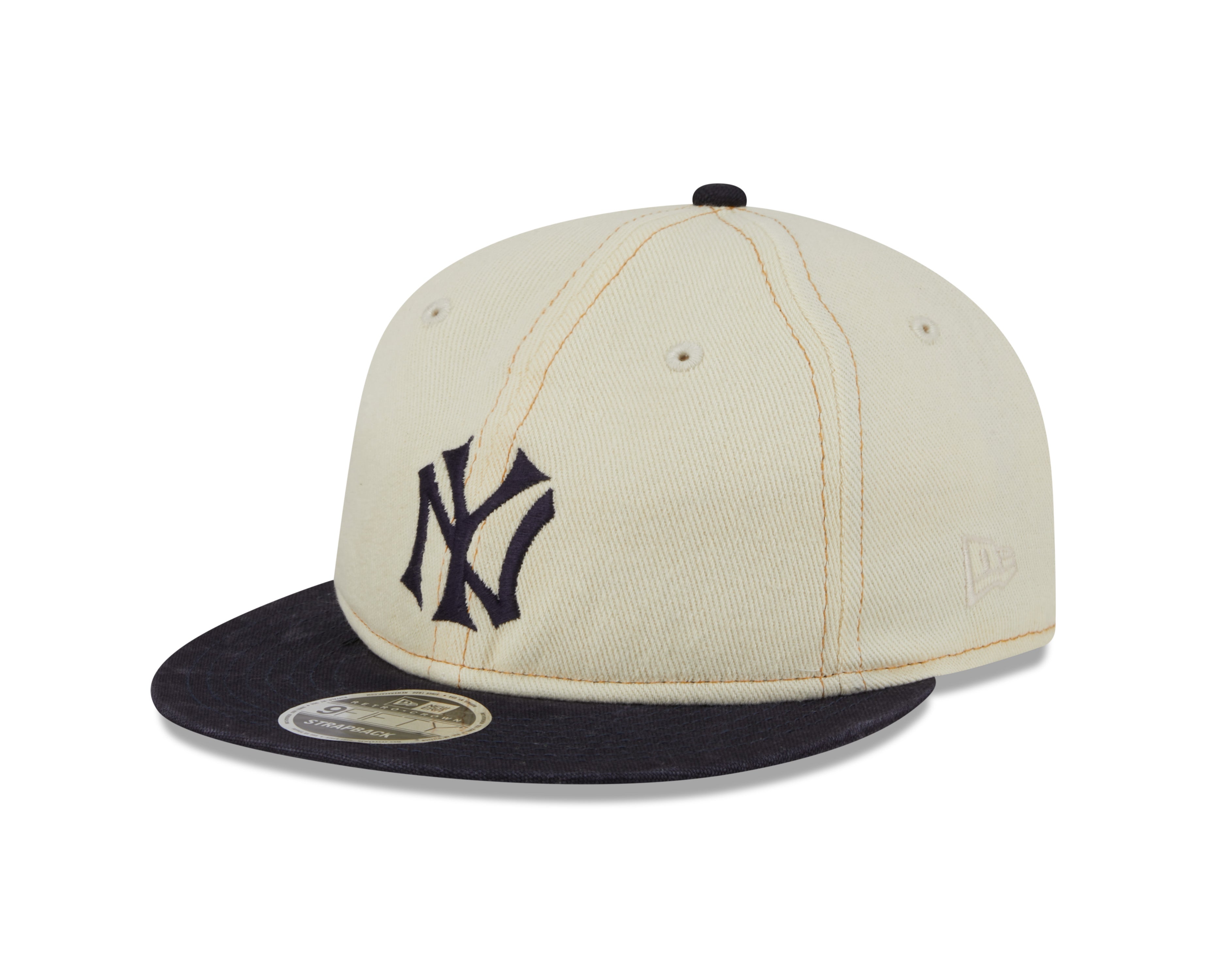 NEW ERA RC9FIFTY OF MLB NEW YORK YANKEES CHROME DENIM STRAPBACK CAP
