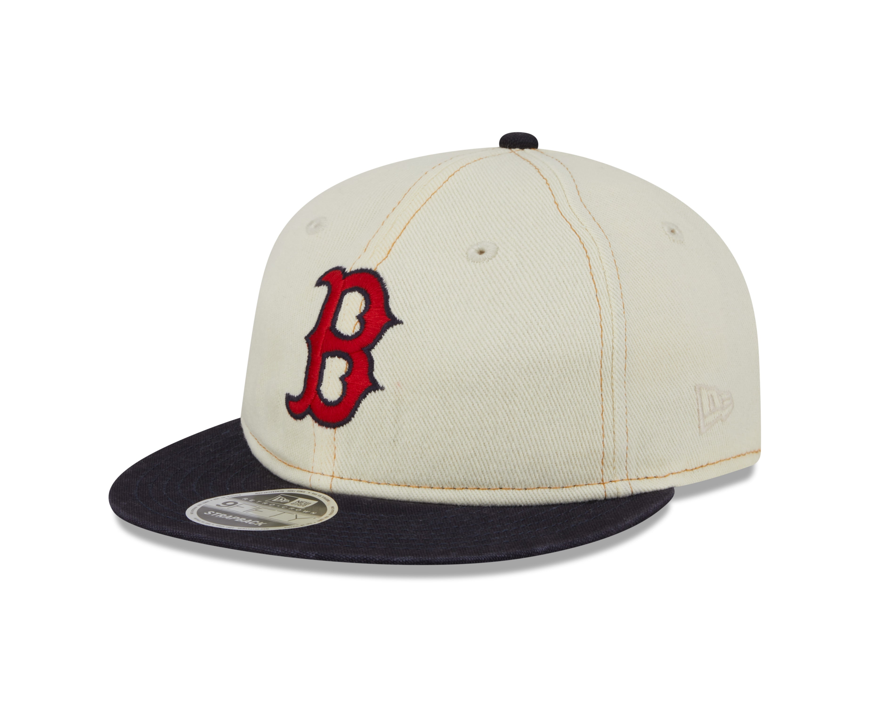 NEW ERA RC9FIFTY OF MLB BOSTON RED SOX CHROME DENIM STRAPBACK CAP