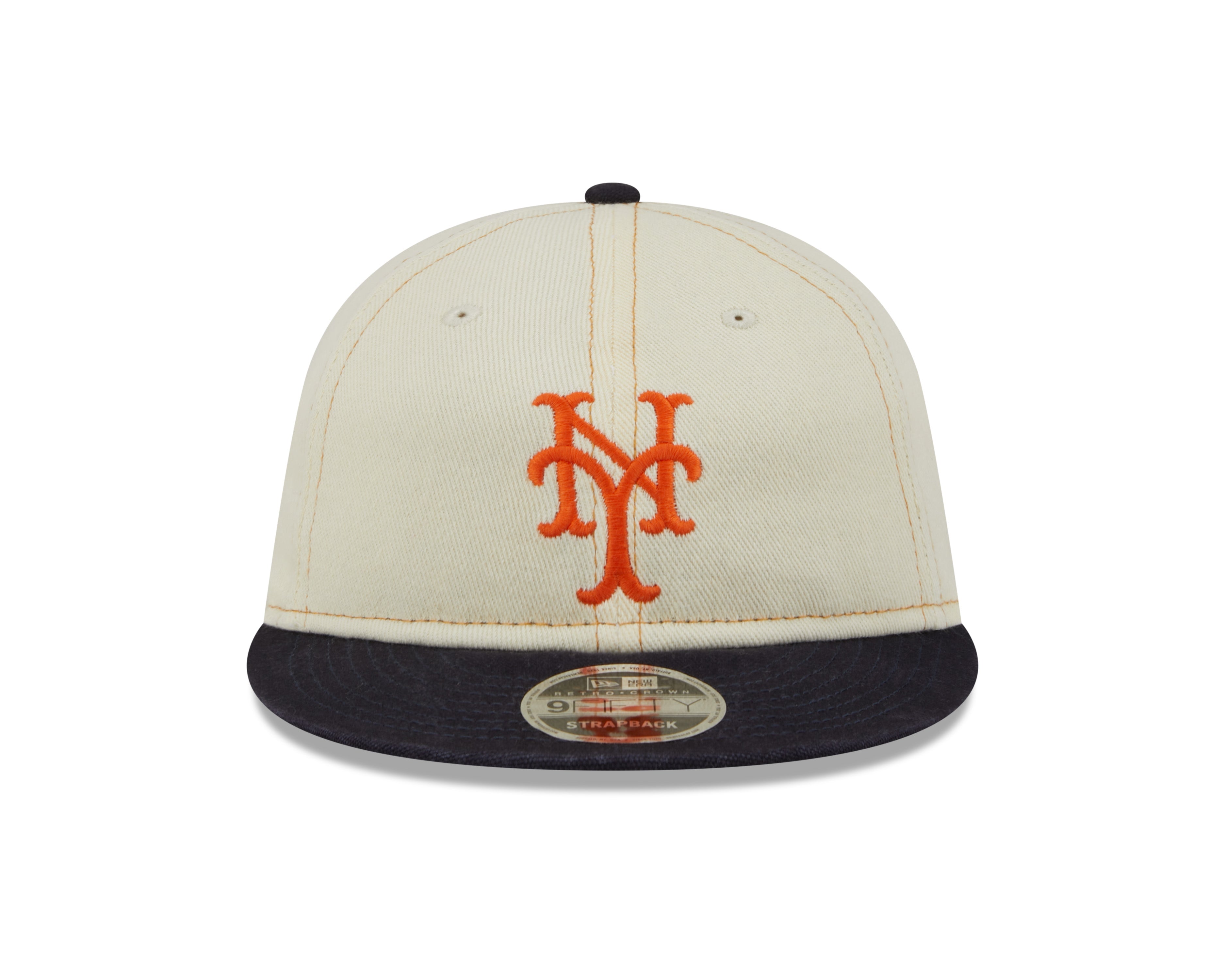 NEW ERA RC9FIFTY OF MLB NEW YORK METS CHROME DENIM STRAPBACK CAP