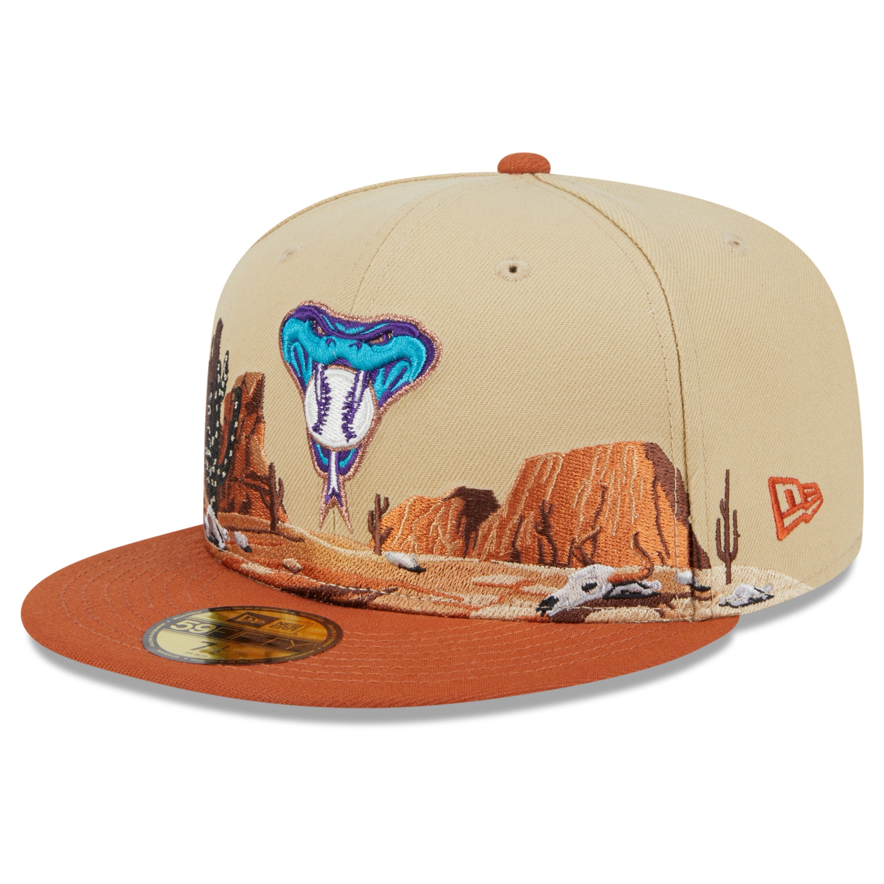 NEW ERA 59FIFTY MLB ARIZONA DIAMONDBACKS TEAM LANDSCAPE TWO TONE / GREY UV FITTED CAP