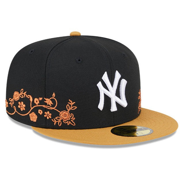 NEW ERA 59FIFTY MLB NEW YORK YANKEES FLORAL VINE TWO TONE / GREY UV FITTED CAP