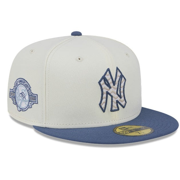 NEW ERA 59FIFTY MLB NEW YORK YANKEES WAVY CHAINSTITCH TWO TONE / GREY UV FITTED CAP