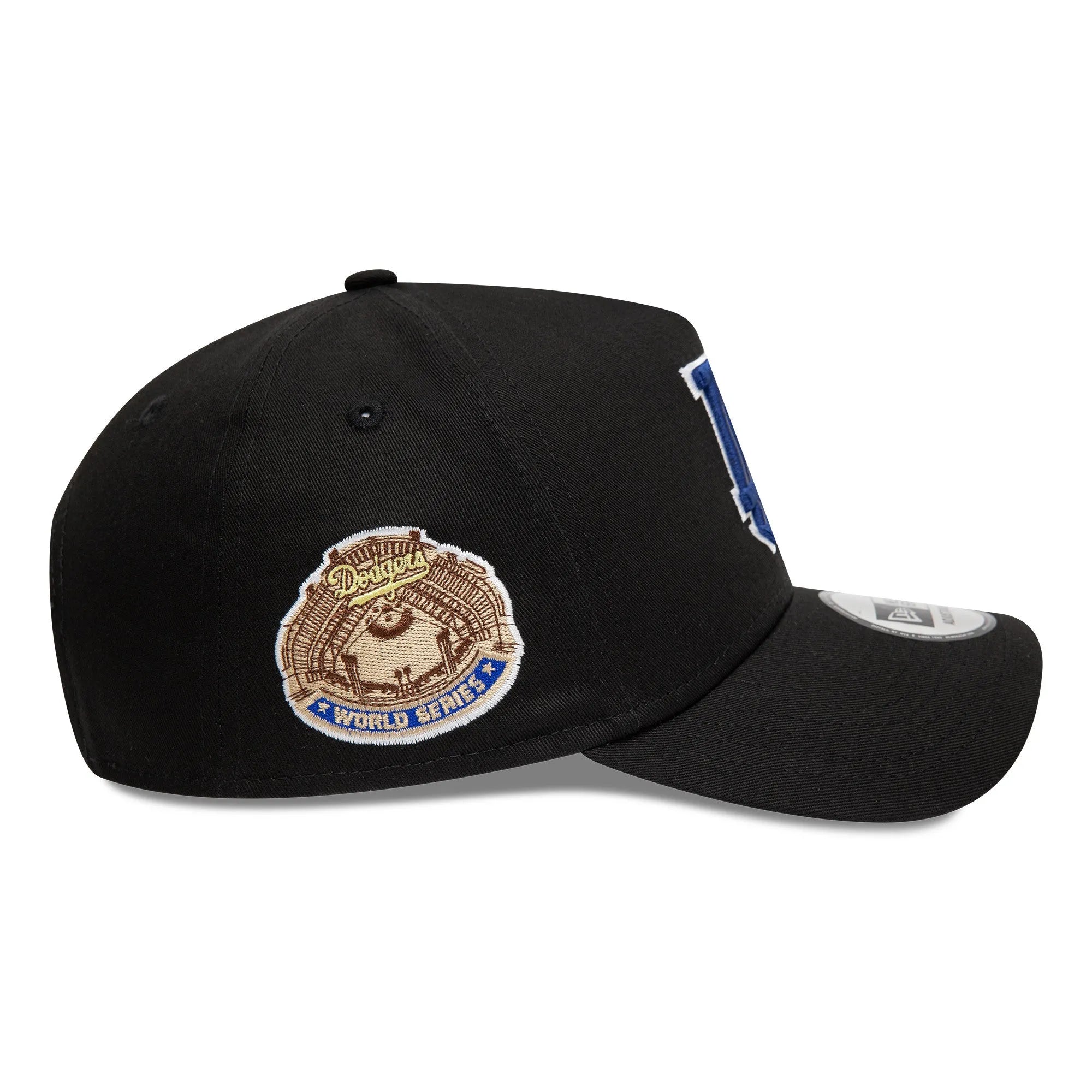 NEW ERA 9FORTY A-FRAME MLB LOS ANGELES DODGERS WORLD SERIES BLACK SNAPBACK CAP - FAM