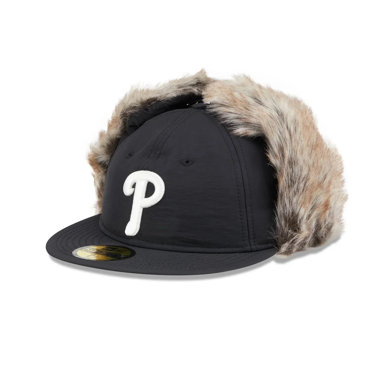 PHILADELPHIA PHILLIES MLB BLACK RETRO CROWN / NEW ERA 59FIFTY FITTED CAP