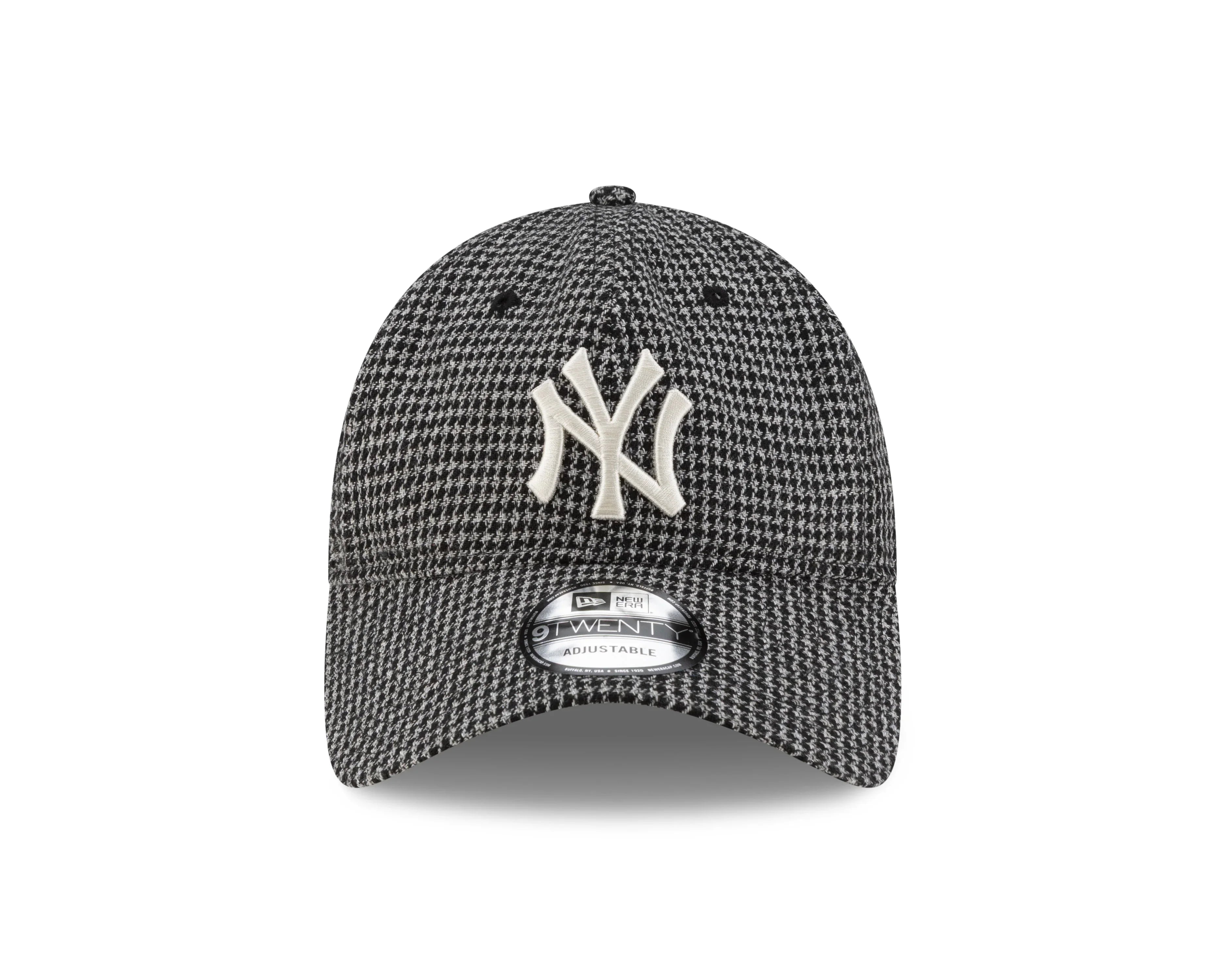NEW YORK YANKEES MLB HOUNDSTOOTH BLACK NEW ERA 9TWENTY ADJUSTABLE