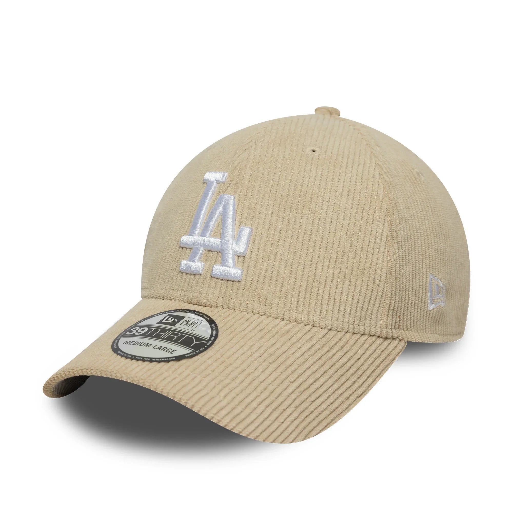 LOS ANGELES DODGERS MLB CORD LIGHT BEIGE / NEW ERA 39THIRTY STRETCH FIT