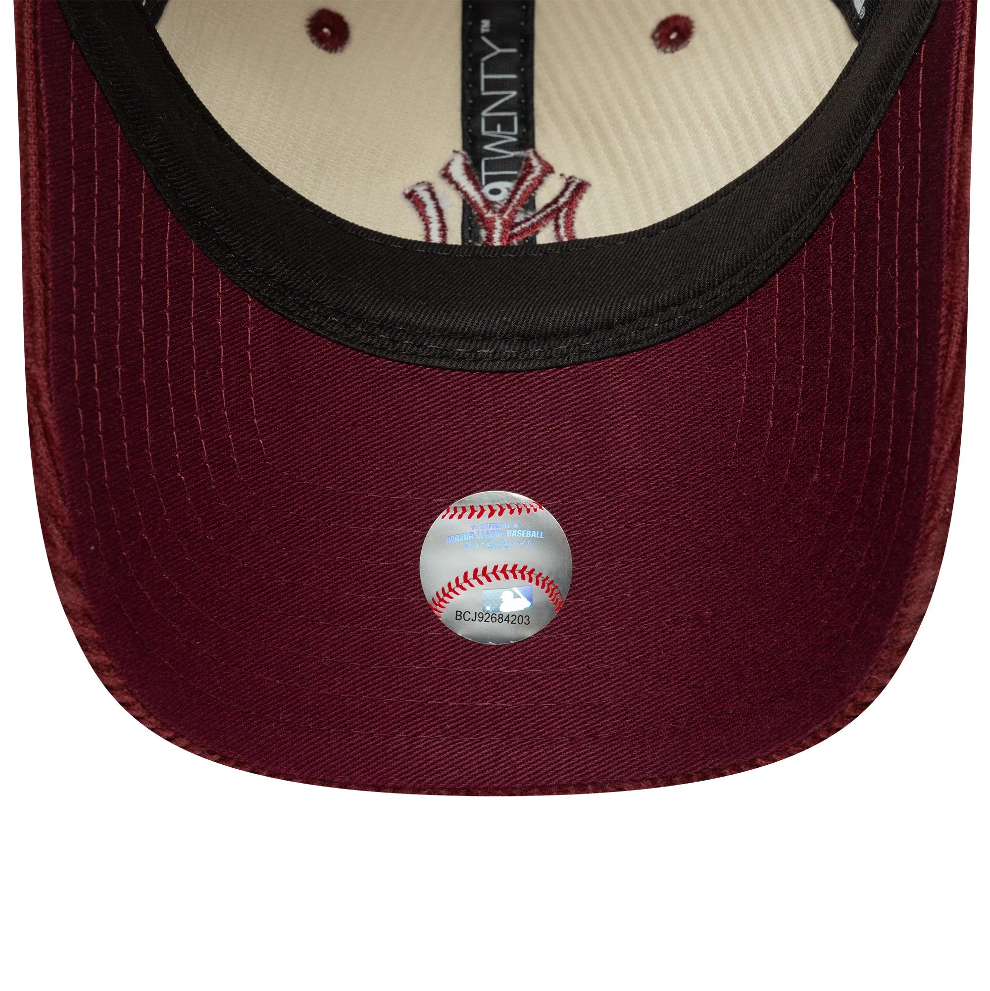 NEW YORK YANKEES MLB CORD CREAM DARK RED UV / NEW ERA 9TWENTY WOMENS C